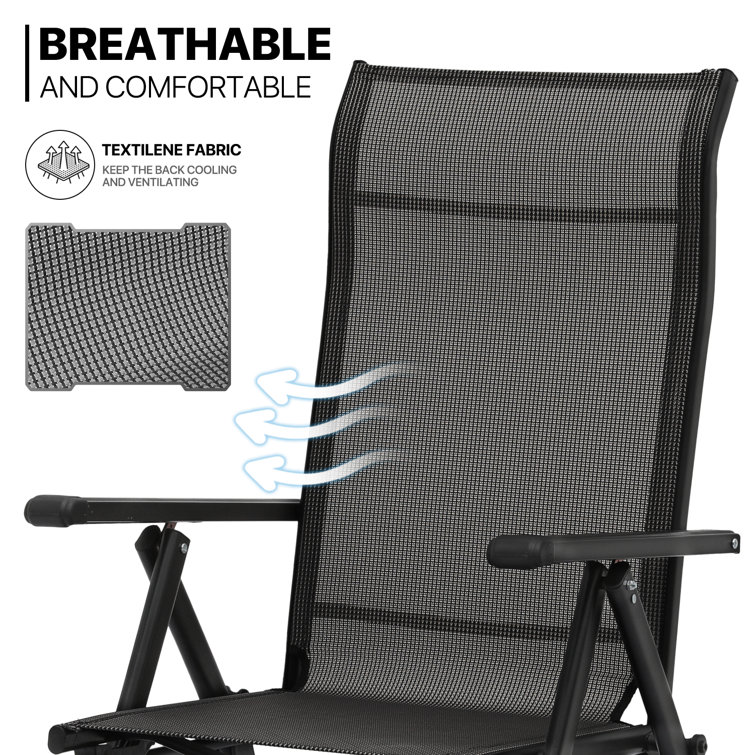 Mesh lounge cheap chair with footrest